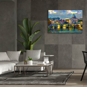 'Vatican City Saint Peter Basilica and bridge by day' by Pedro Gavidia, Canvas Wall Art,60 x 40