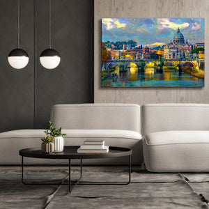 'Vatican City Saint Peter Basilica and bridge by day' by Pedro Gavidia, Canvas Wall Art,60 x 40