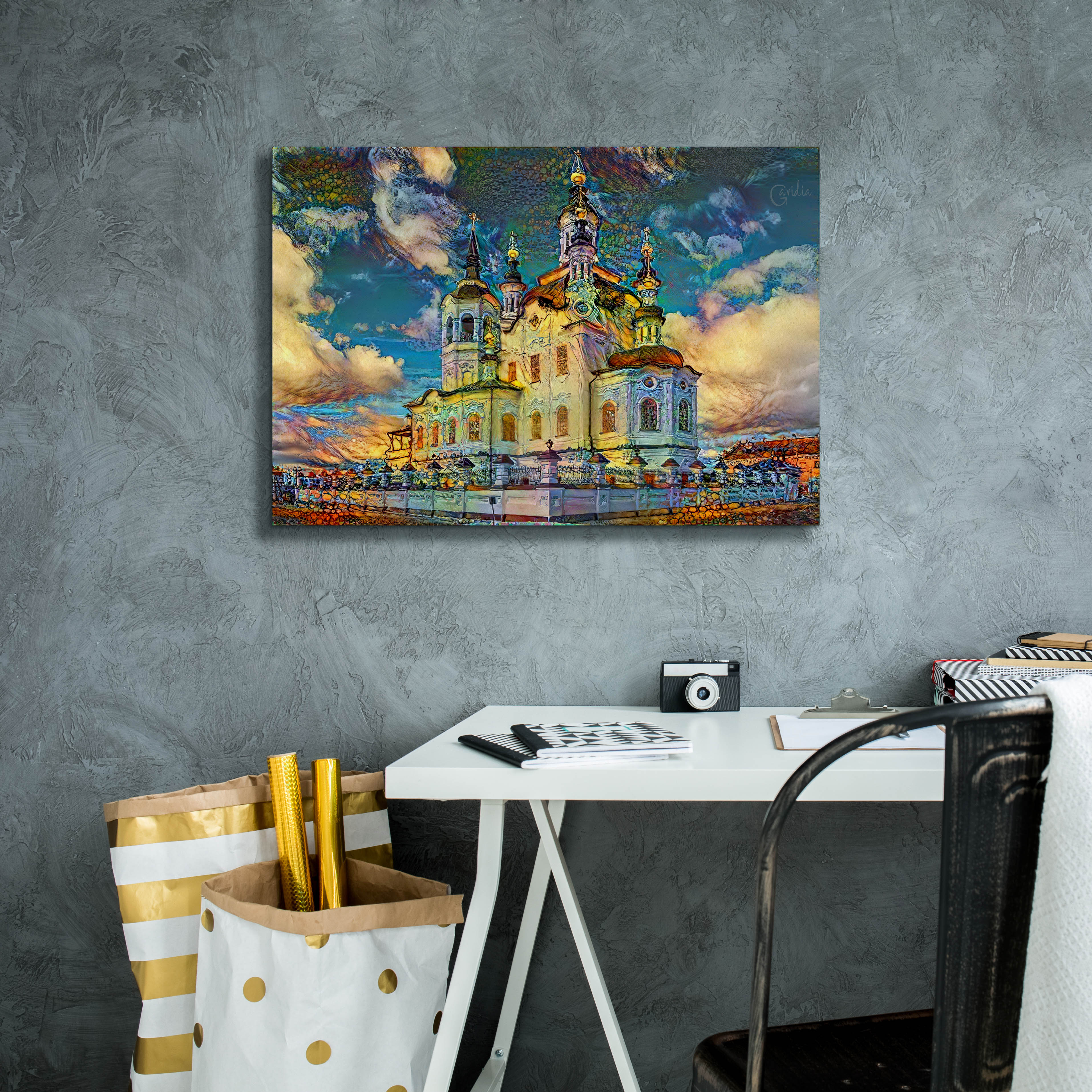 'Tyumen Russia Church of Zechariah and Elizabeth in Tobolsk' by Pedro Gavidia, Canvas Wall Art,26 x 18