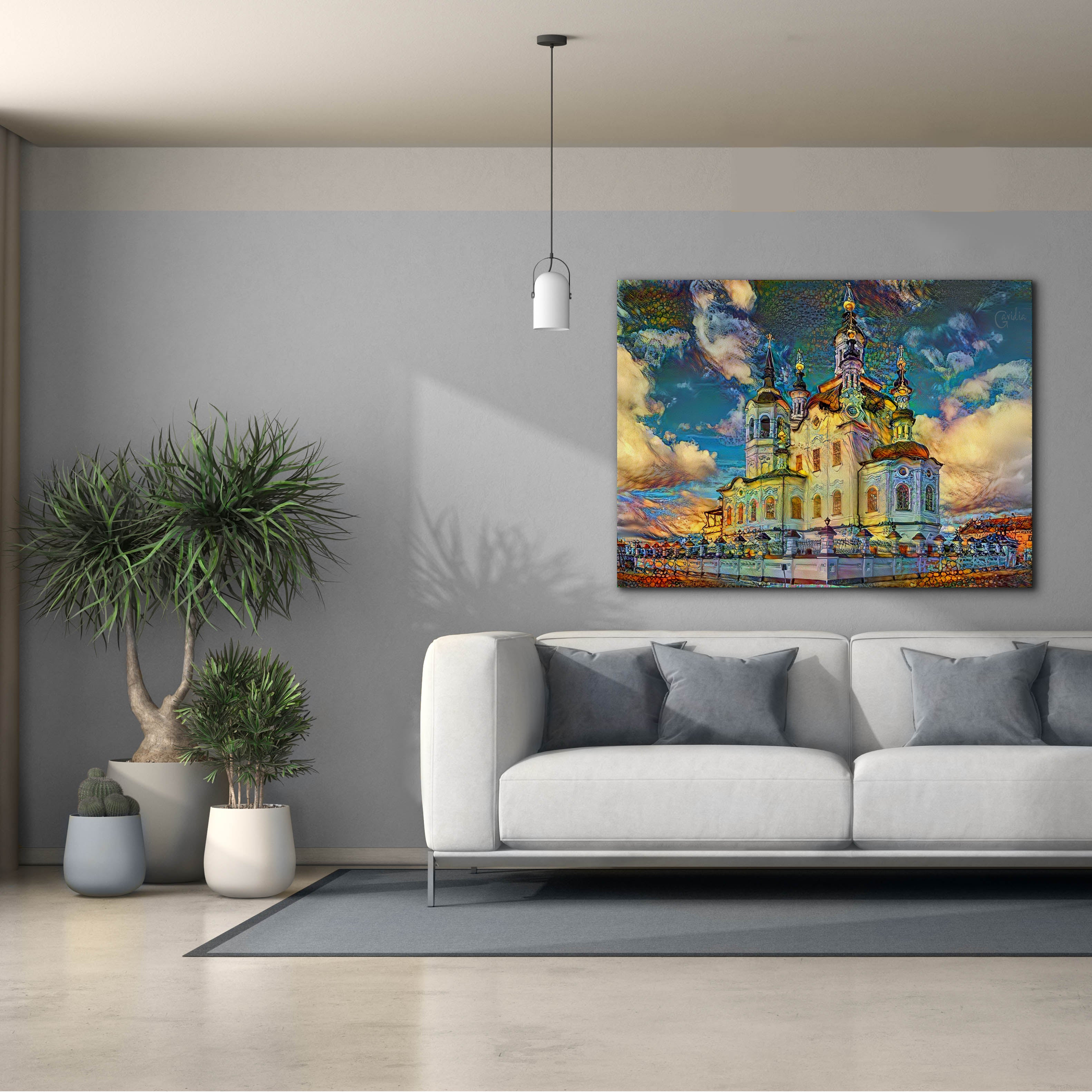 'Tyumen Russia Church of Zechariah and Elizabeth in Tobolsk' by Pedro Gavidia, Canvas Wall Art,54 x 40