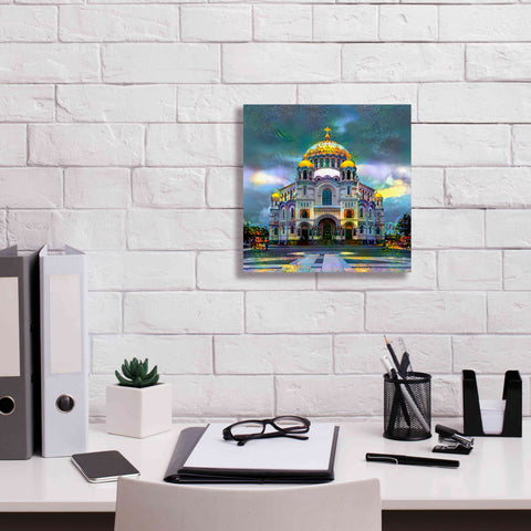 Image of 'Saint Petersburg Russia Naval cathedral of Saint Nicholas in Kronstadt' by Pedro Gavidia, Canvas Wall Art,12 x 12