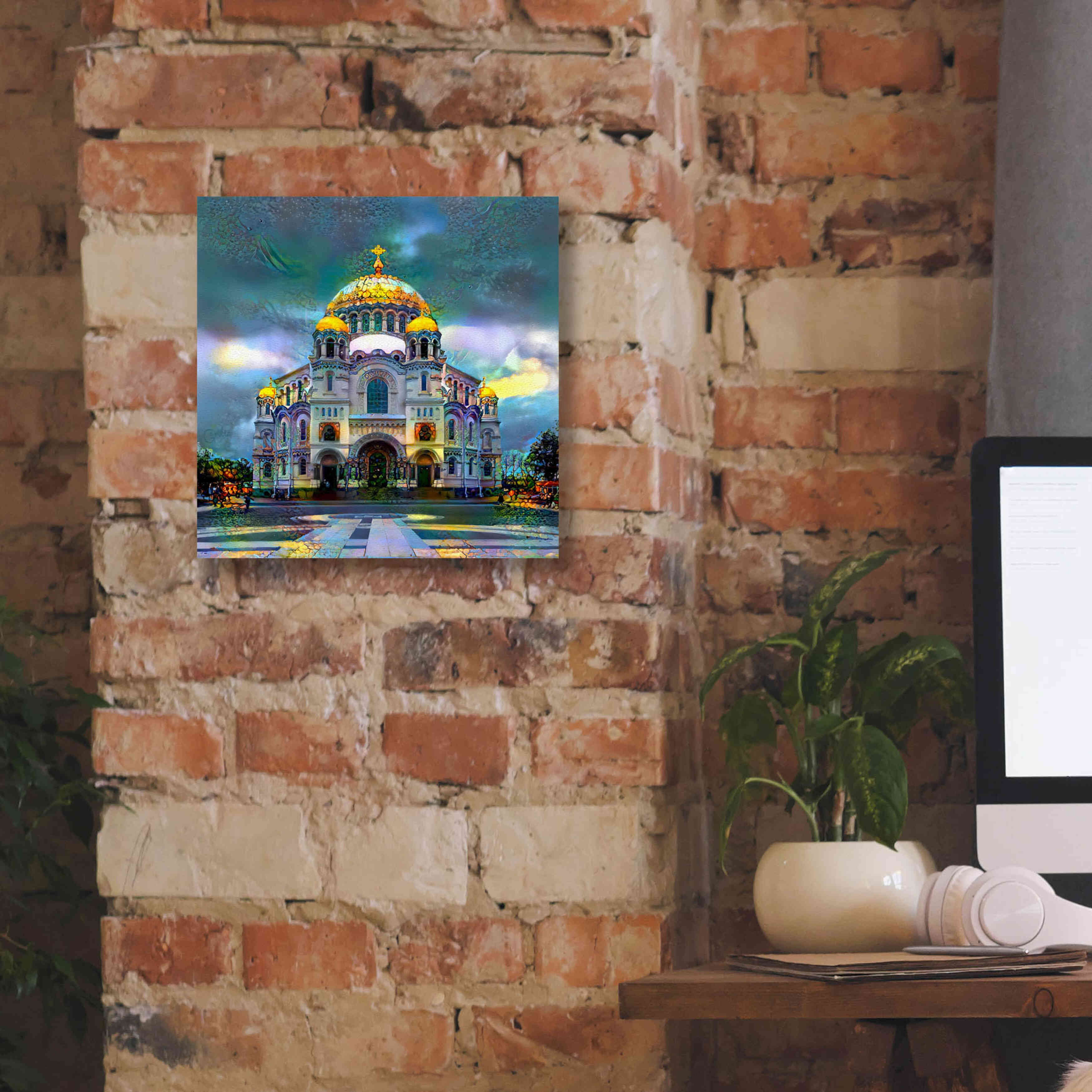 'Saint Petersburg Russia Naval cathedral of Saint Nicholas in Kronstadt' by Pedro Gavidia, Canvas Wall Art,12 x 12
