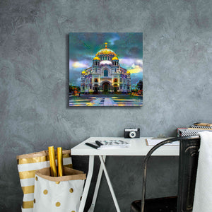 'Saint Petersburg Russia Naval cathedral of Saint Nicholas in Kronstadt' by Pedro Gavidia, Canvas Wall Art,18 x 18