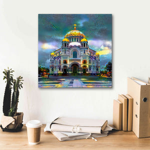 'Saint Petersburg Russia Naval cathedral of Saint Nicholas in Kronstadt' by Pedro Gavidia, Canvas Wall Art,18 x 18