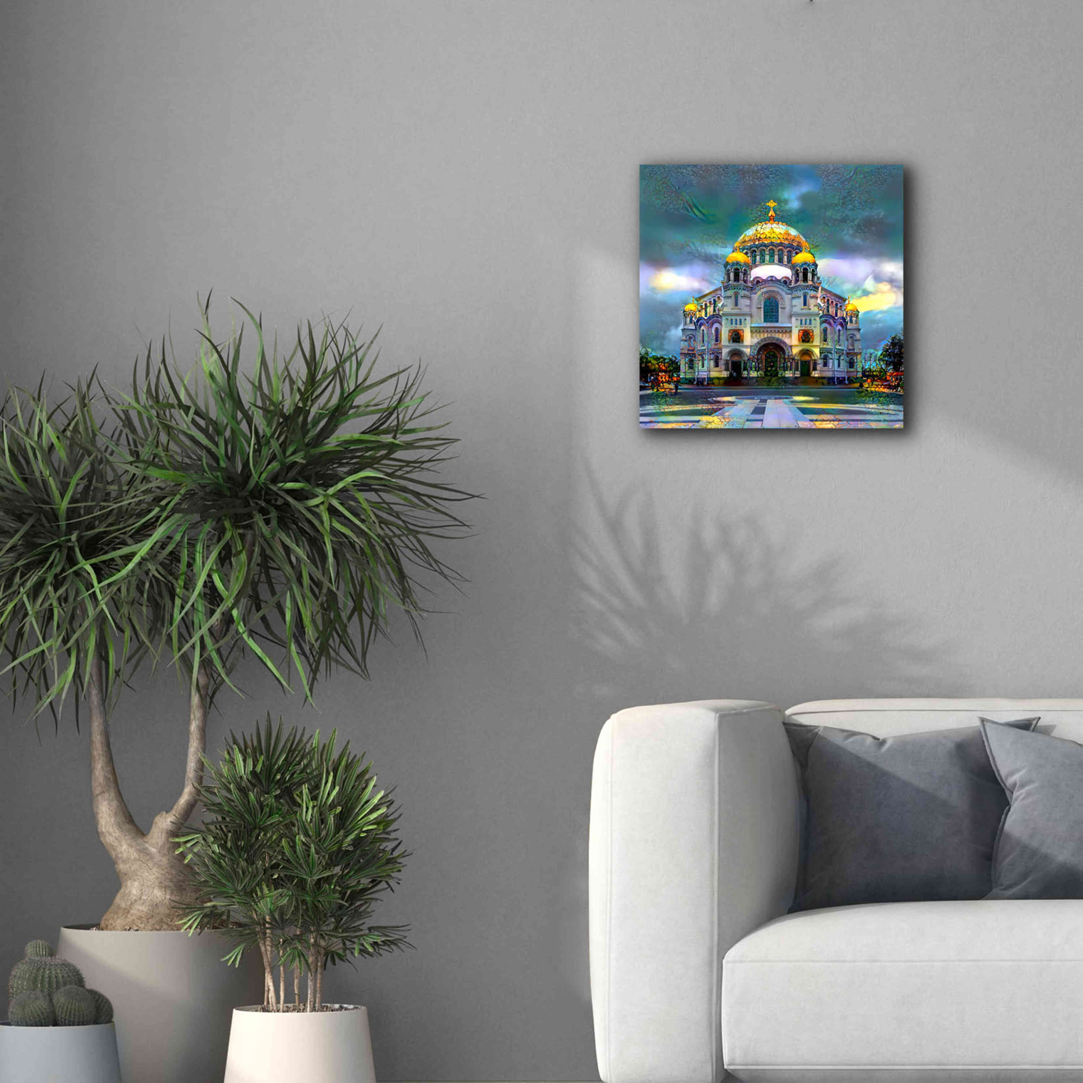 'Saint Petersburg Russia Naval cathedral of Saint Nicholas in Kronstadt' by Pedro Gavidia, Canvas Wall Art,18 x 18