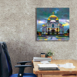 'Saint Petersburg Russia Naval cathedral of Saint Nicholas in Kronstadt' by Pedro Gavidia, Canvas Wall Art,26 x 26