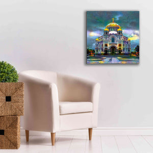 'Saint Petersburg Russia Naval cathedral of Saint Nicholas in Kronstadt' by Pedro Gavidia, Canvas Wall Art,26 x 26