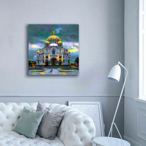 'Saint Petersburg Russia Naval cathedral of Saint Nicholas in Kronstadt' by Pedro Gavidia, Canvas Wall Art,37 x 37