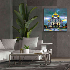 'Saint Petersburg Russia Naval cathedral of Saint Nicholas in Kronstadt' by Pedro Gavidia, Canvas Wall Art,37 x 37