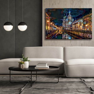 'Saint Petersburg Russia Church of the Savior on Spilled Blood at night' by Pedro Gavidia, Canvas Wall Art,60 x 40