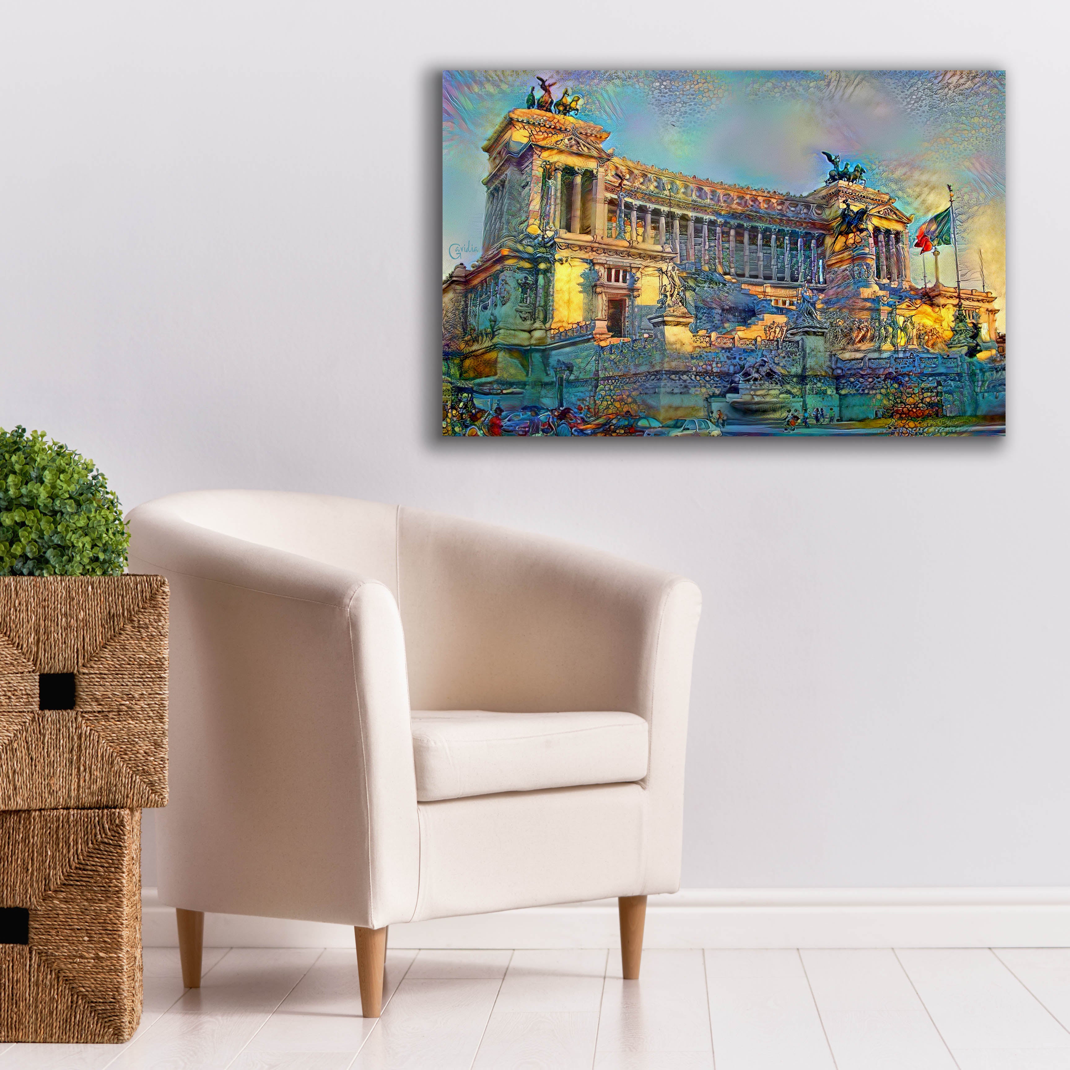 'Rome Italy Victor Emmanuel II National Monument' by Pedro Gavidia, Canvas Wall Art,40 x 26