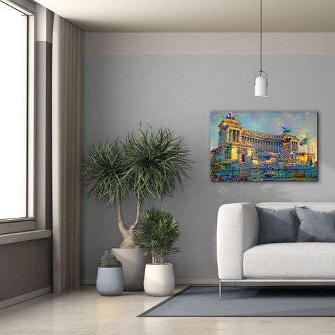 Image of 'Rome Italy Victor Emmanuel II National Monument' by Pedro Gavidia, Canvas Wall Art,40 x 26