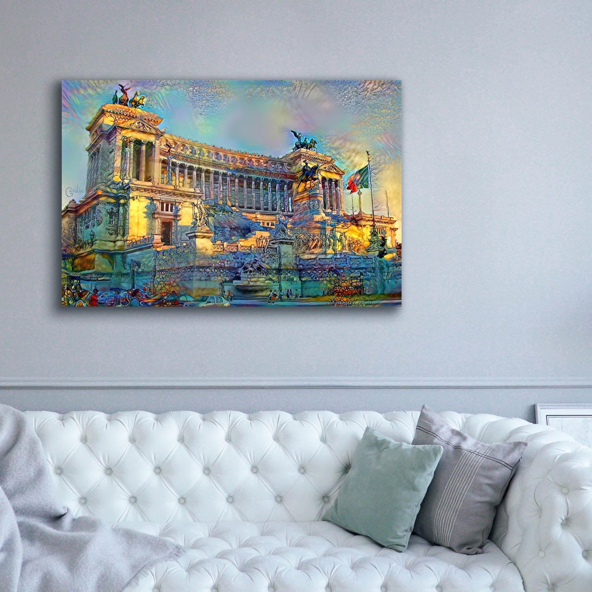'Rome Italy Victor Emmanuel II National Monument' by Pedro Gavidia, Canvas Wall Art,60 x 40