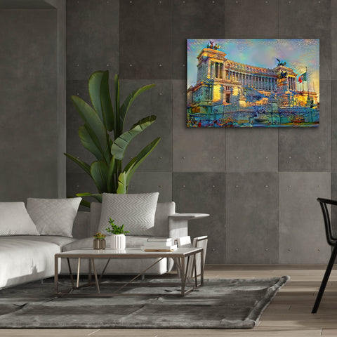 Image of 'Rome Italy Victor Emmanuel II National Monument' by Pedro Gavidia, Canvas Wall Art,60 x 40
