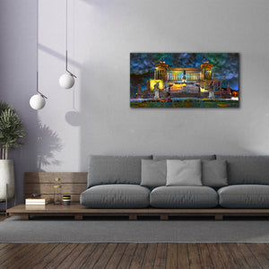 'Rome Italy Victor Emmanuel II National Monument at night' by Pedro Gavidia, Canvas Wall Art,60 x 30