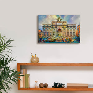 'Rome Italy Trevi Fountain' by Pedro Gavidia, Canvas Wall Art,18 x 12