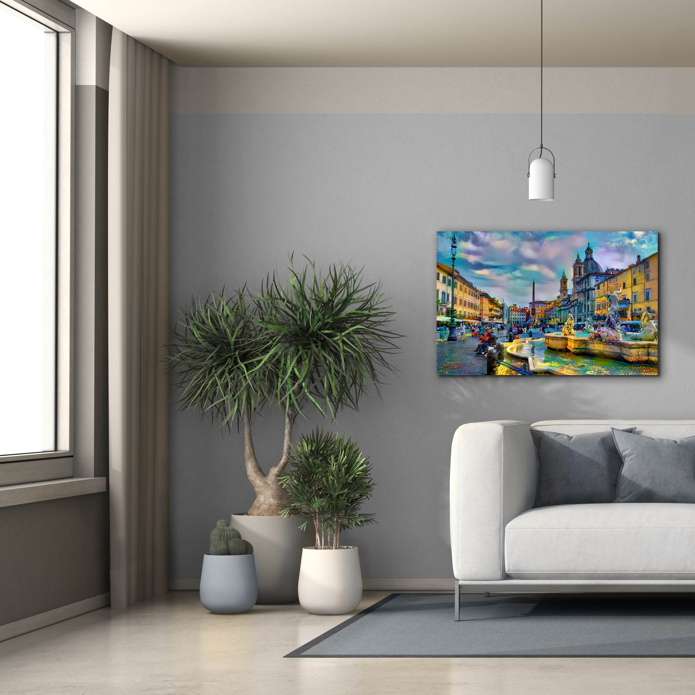 'Rome Italy Piazza Navona' by Pedro Gavidia, Canvas Wall Art,40 x 26