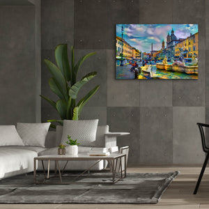 'Rome Italy Piazza Navona' by Pedro Gavidia, Canvas Wall Art,60 x 40