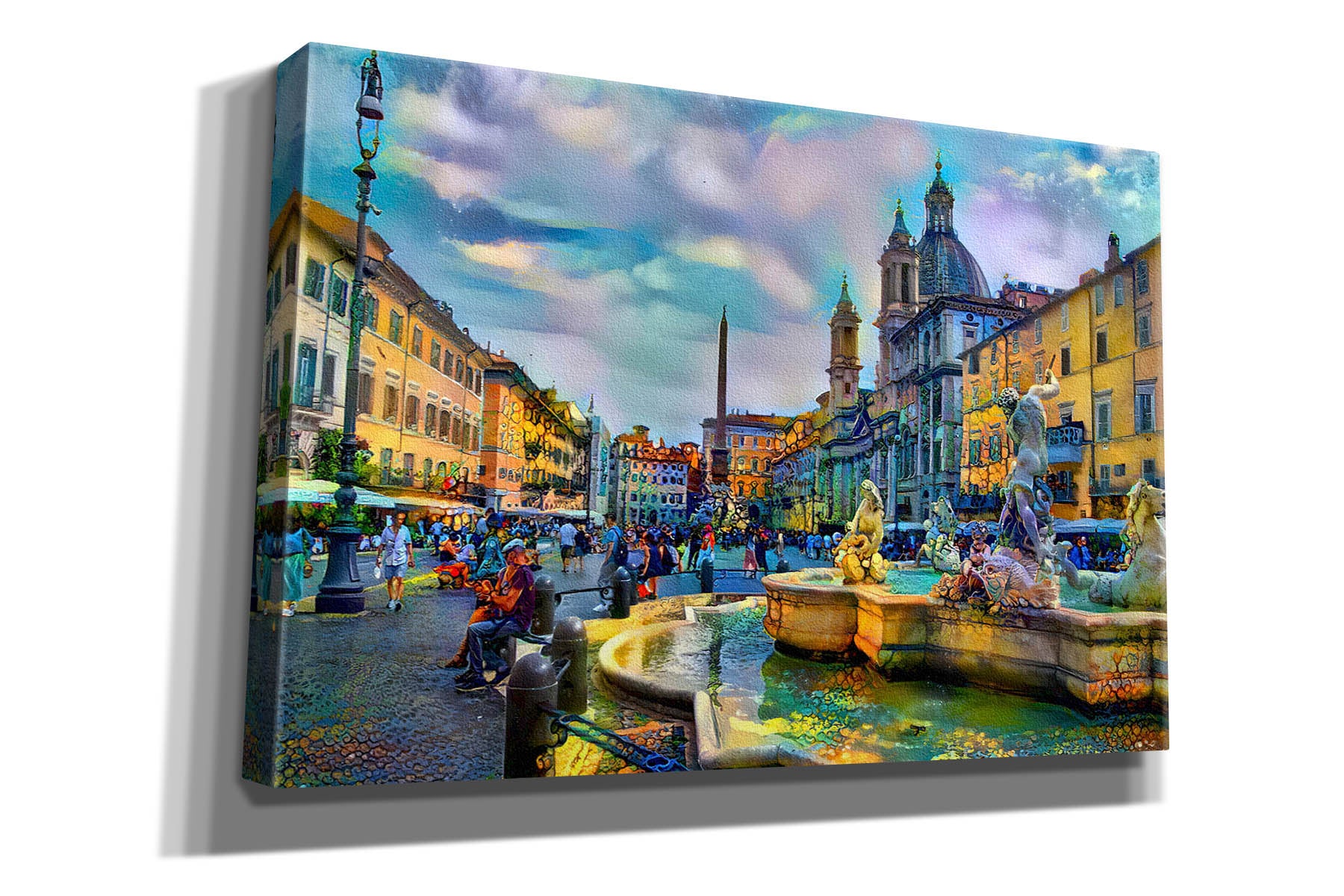 'Rome Italy Piazza Navona' by Pedro Gavidia, Canvas Wall Art
