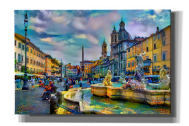 'Rome Italy Piazza Navona' by Pedro Gavidia, Canvas Wall Art