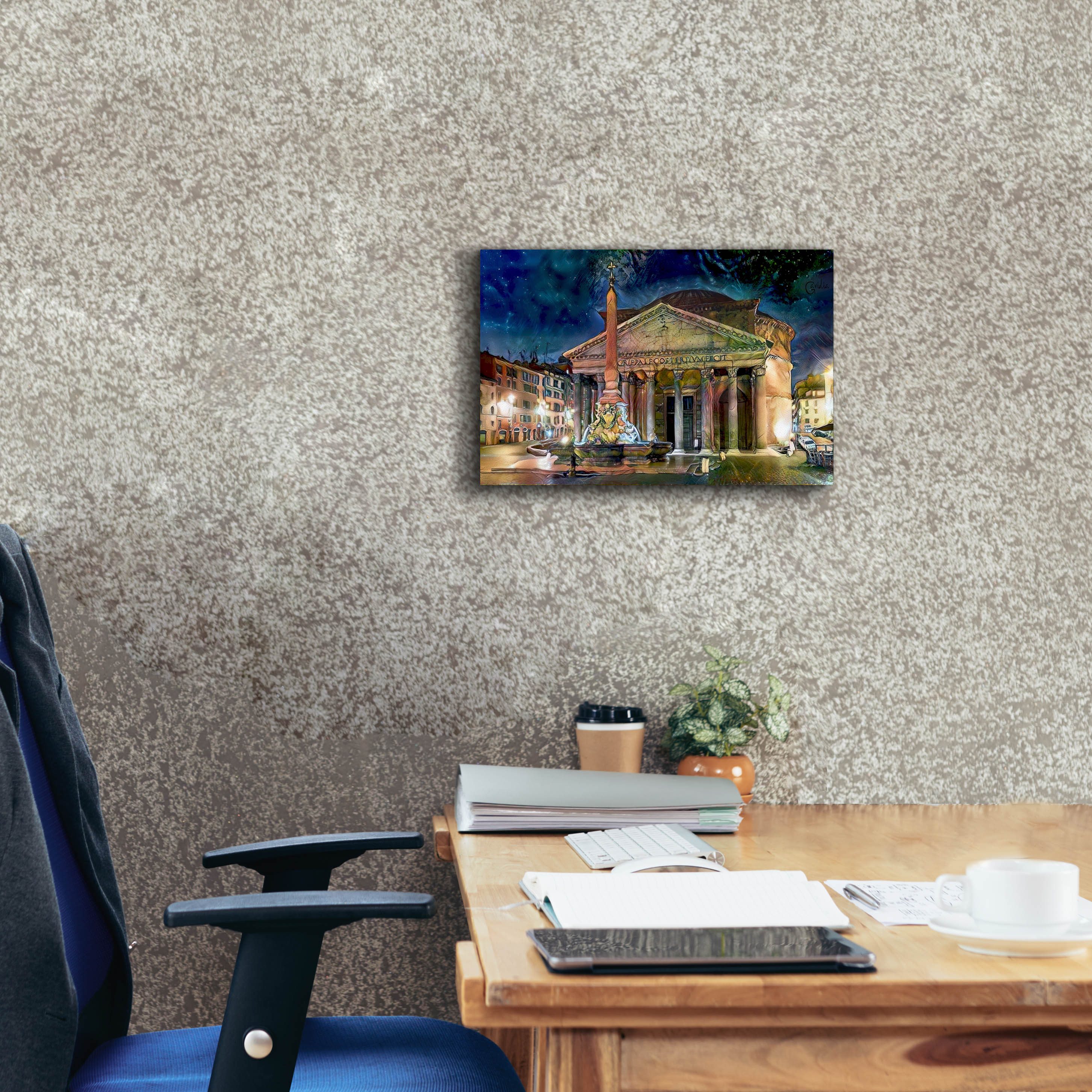 'Rome Italy Pantheon' by Pedro Gavidia, Canvas Wall Art,18 x 12