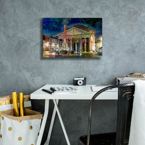 Image of 'Rome Italy Pantheon' by Pedro Gavidia, Canvas Wall Art,18 x 12