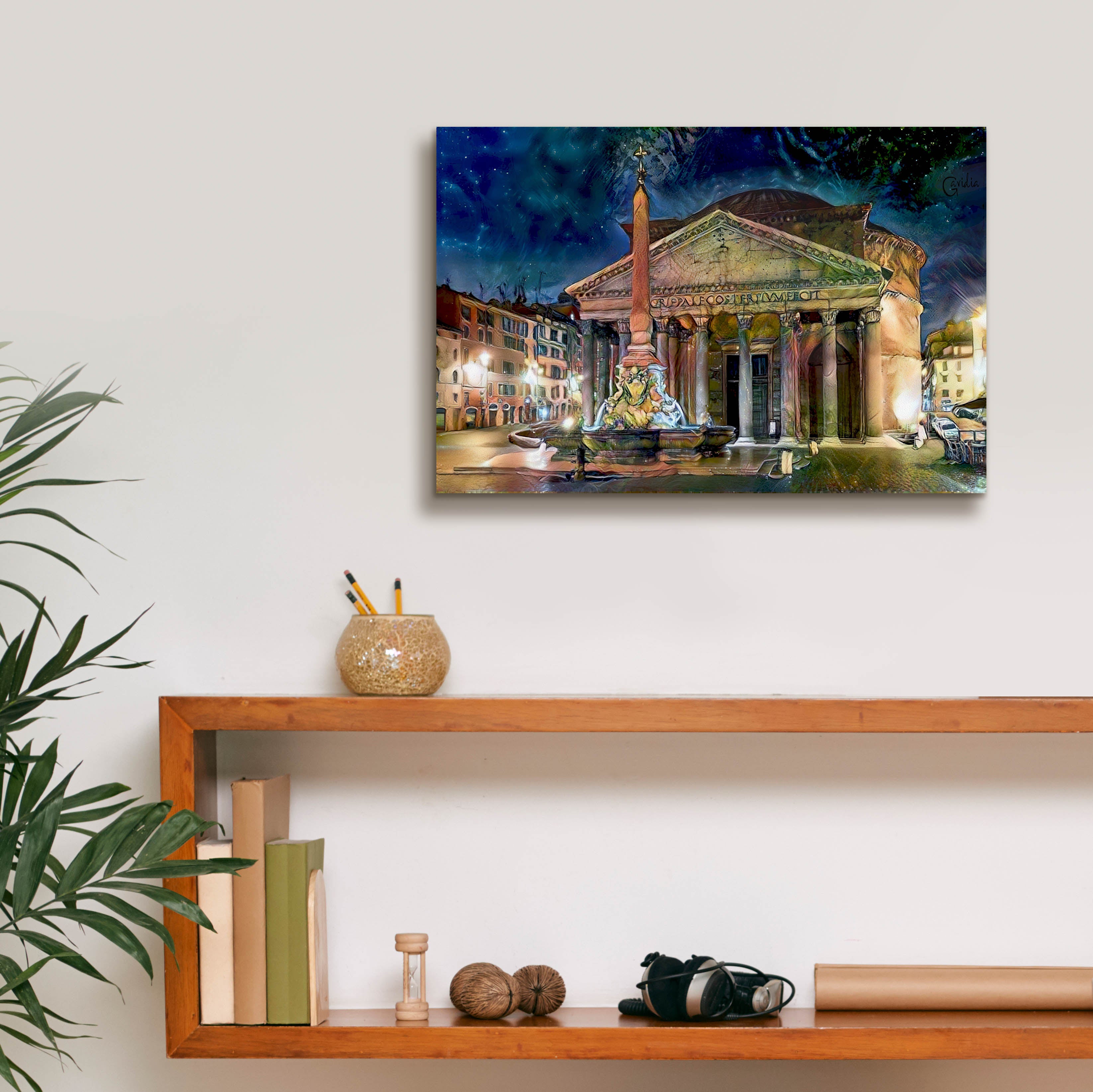 'Rome Italy Pantheon' by Pedro Gavidia, Canvas Wall Art,18 x 12