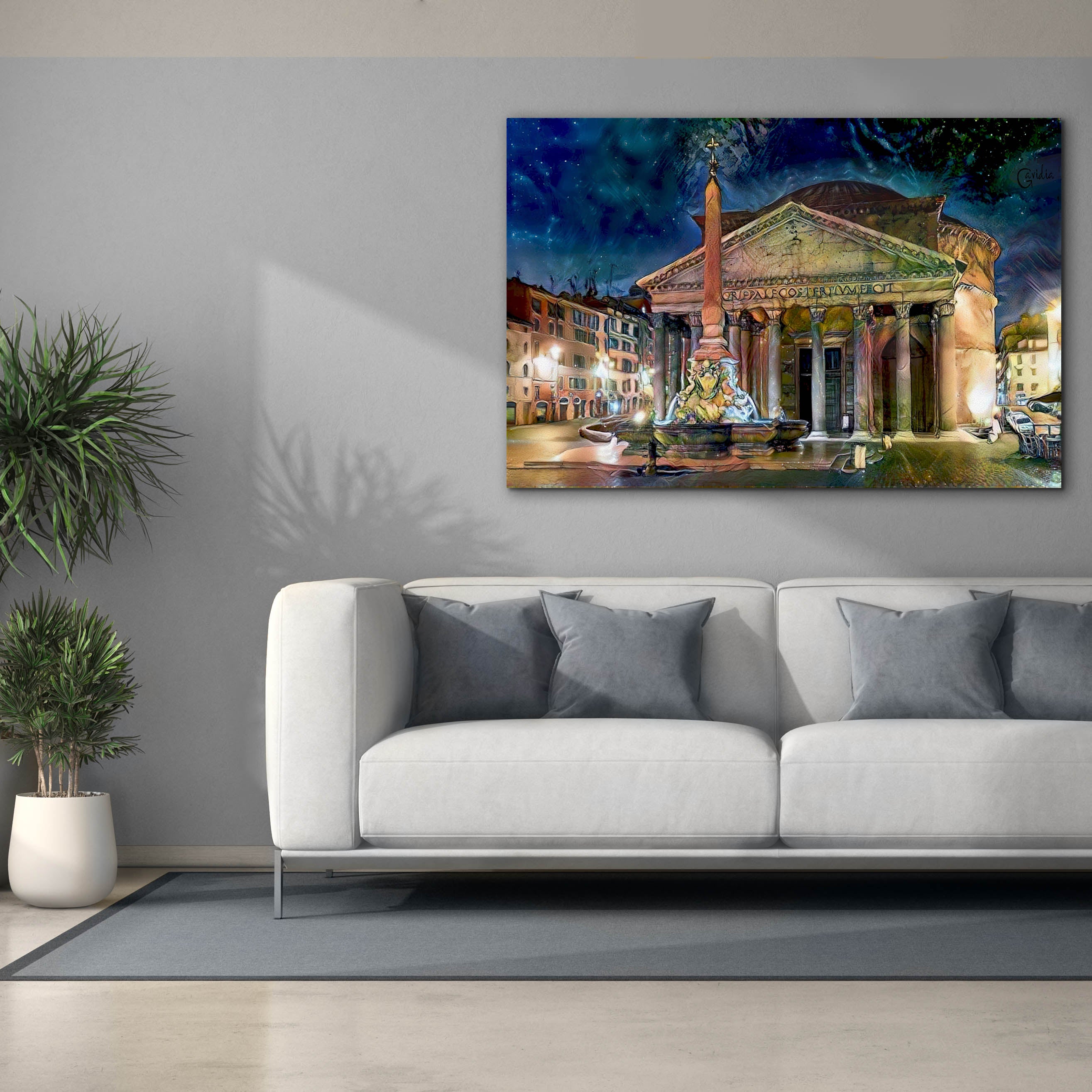'Rome Italy Pantheon' by Pedro Gavidia, Canvas Wall Art,60 x 40