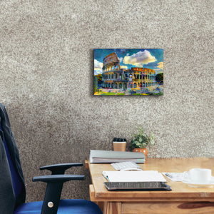 'Rome Italy Colosseum Ver1' by Pedro Gavidia, Canvas Wall Art,18 x 12