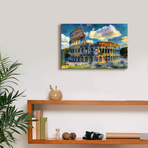 Image of 'Rome Italy Colosseum Ver1' by Pedro Gavidia, Canvas Wall Art,18 x 12