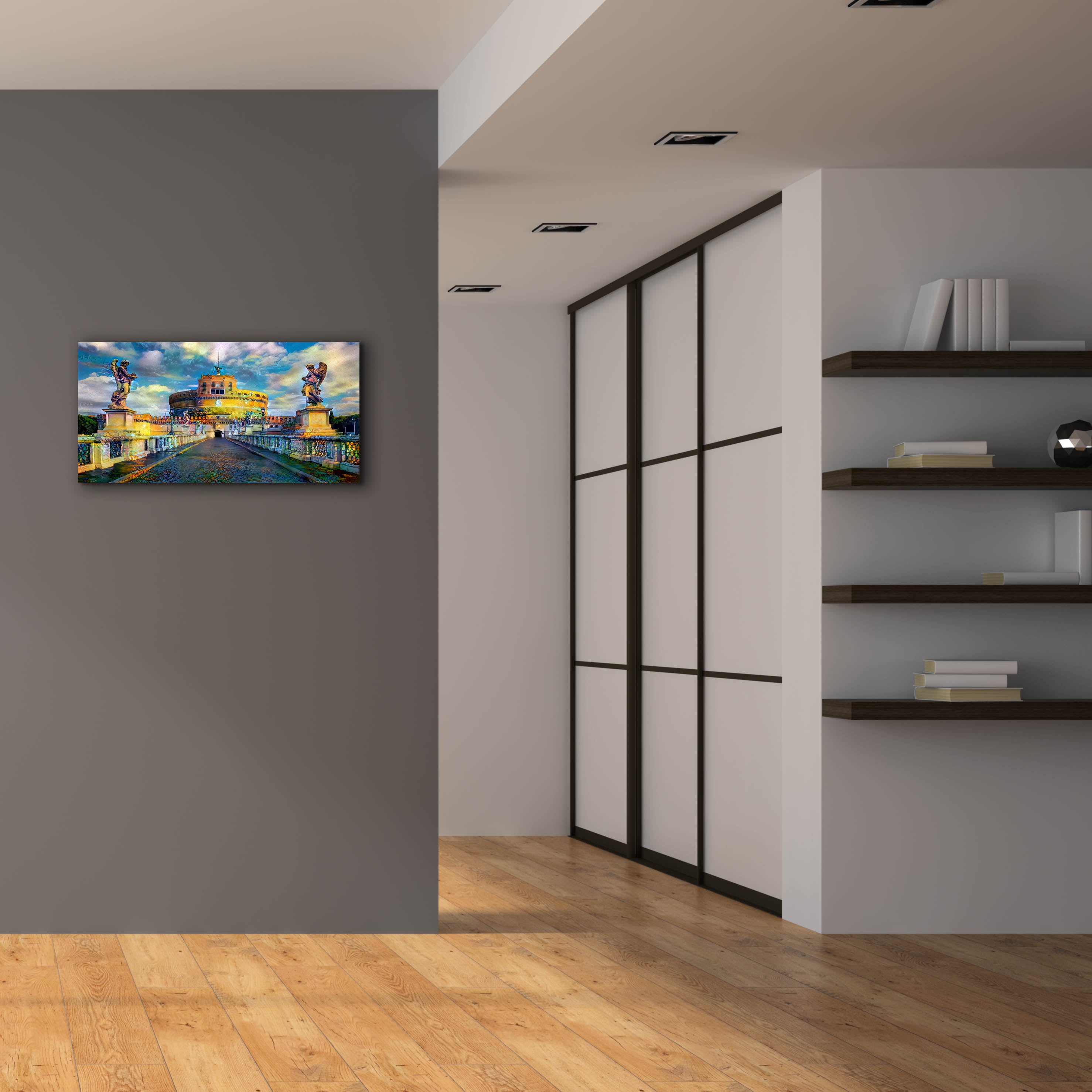 'Rome Italy Castel Sant Angelo Mausoleum of Hadrian' by Pedro Gavidia, Canvas Wall Art,40 x 20