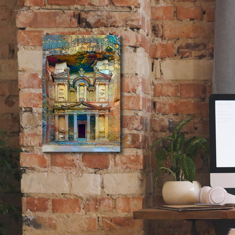 Image of 'Petra Jordan' by Pedro Gavidia, Canvas Wall Art,12 x 18