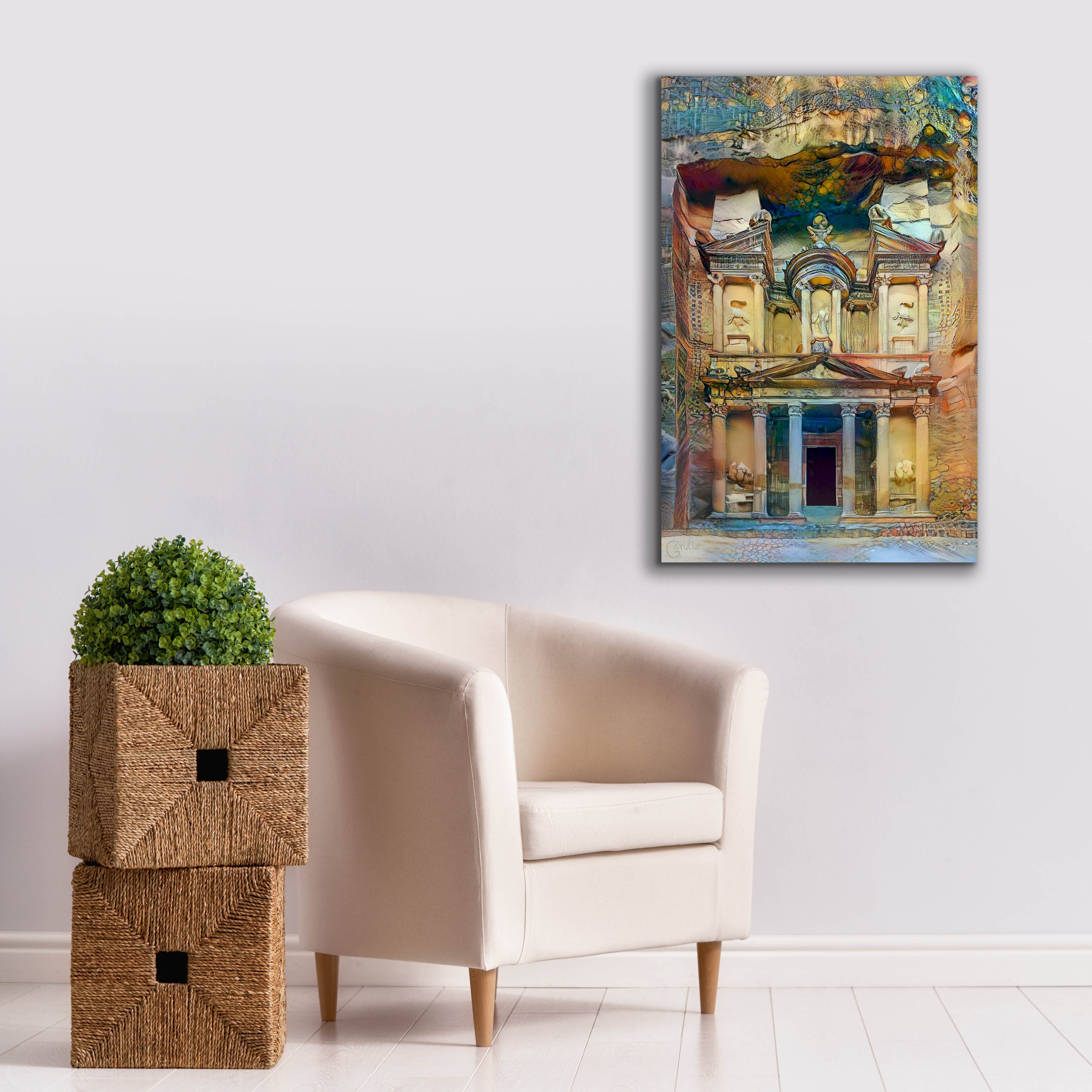'Petra Jordan' by Pedro Gavidia, Canvas Wall Art,26 x 40
