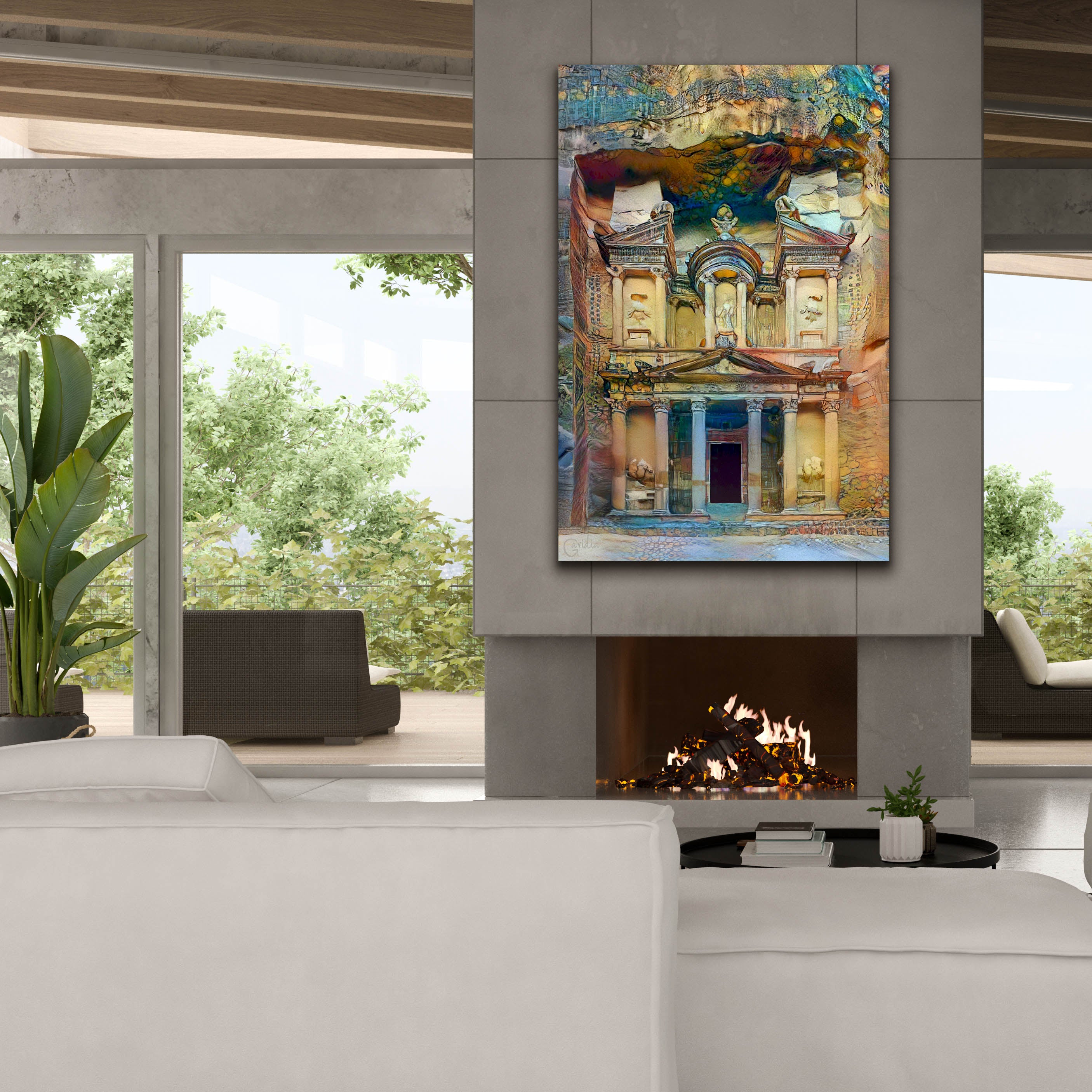 'Petra Jordan' by Pedro Gavidia, Canvas Wall Art,40 x 60