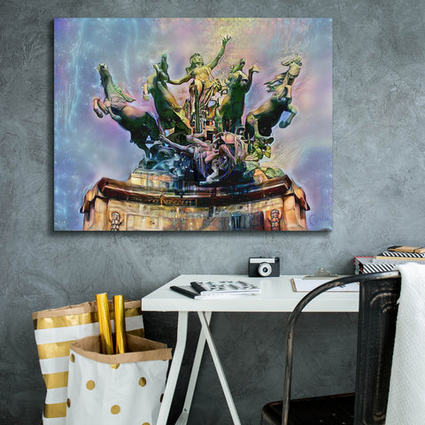 Image of 'Paris France Quadriga at Grand Palais' by Pedro Gavidia, Canvas Wall Art,34 x 26
