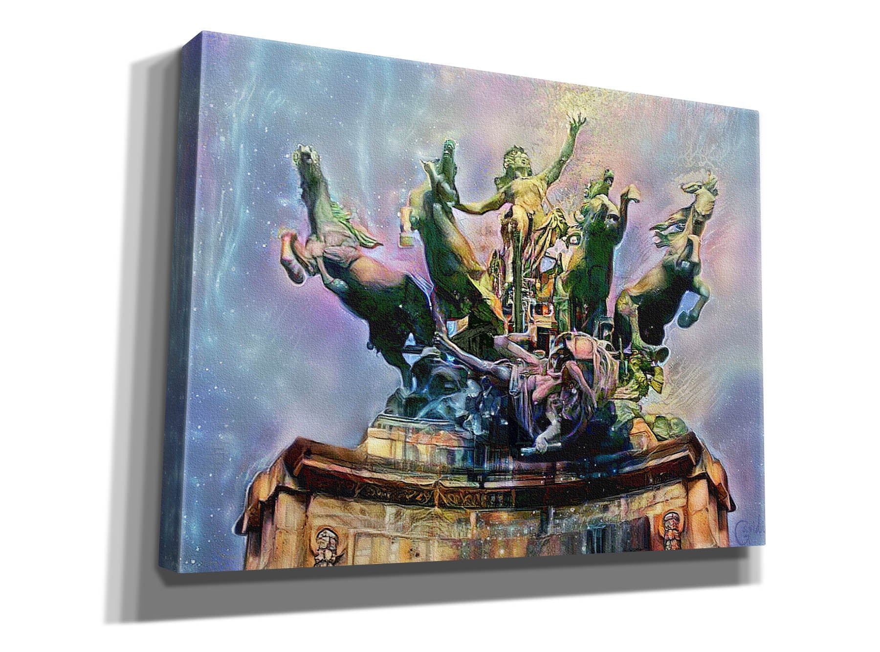 'Paris France Quadriga at Grand Palais' by Pedro Gavidia, Canvas Wall Art