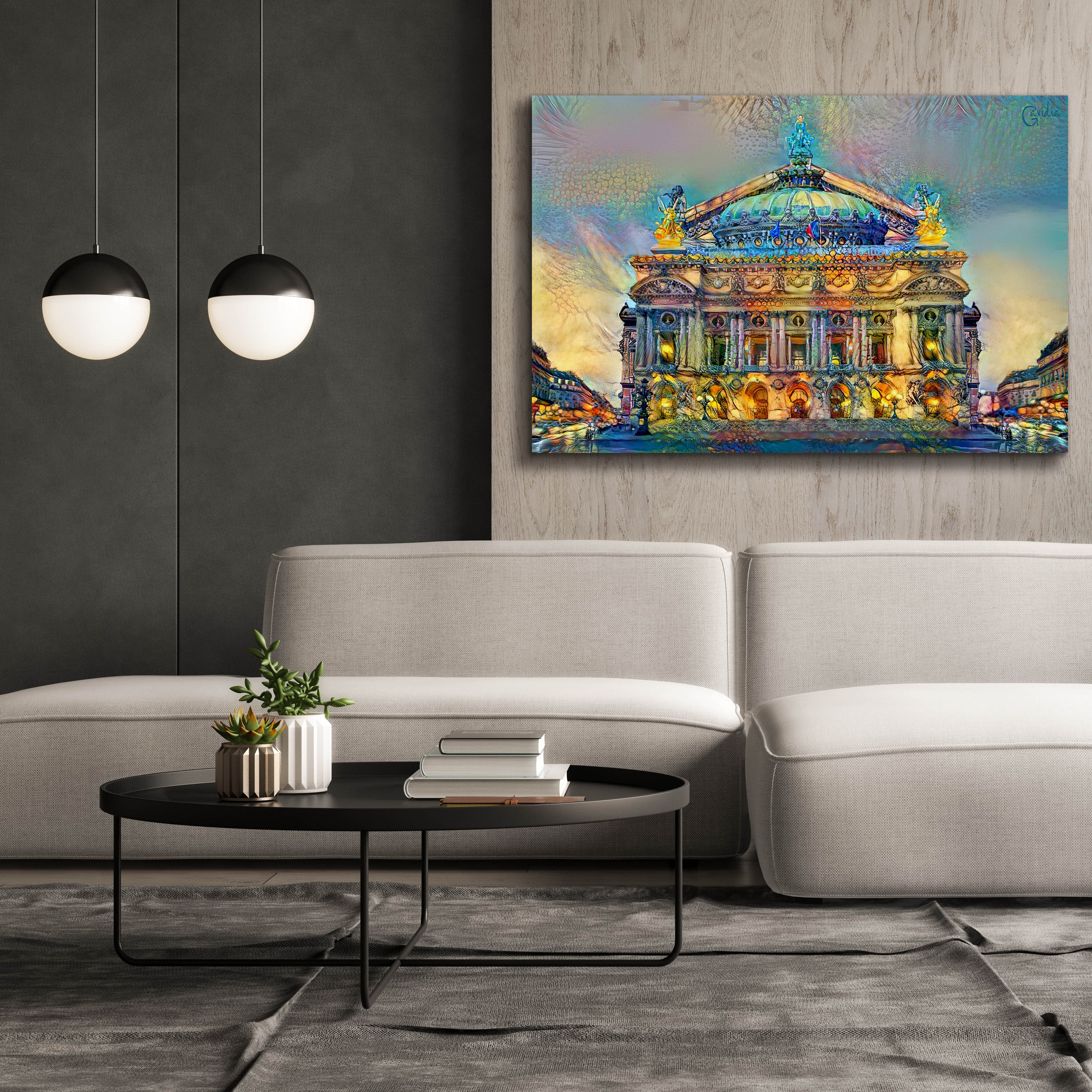 'Paris France Opera Garnier' by Pedro Gavidia, Canvas Wall Art,60 x 40