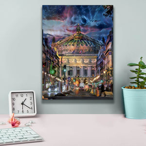 'Paris France Opera Garnier at dusk' by Pedro Gavidia, Canvas Wall Art,12 x 16