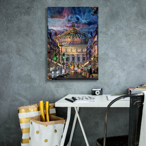 'Paris France Opera Garnier at dusk' by Pedro Gavidia, Canvas Wall Art,18 x 26
