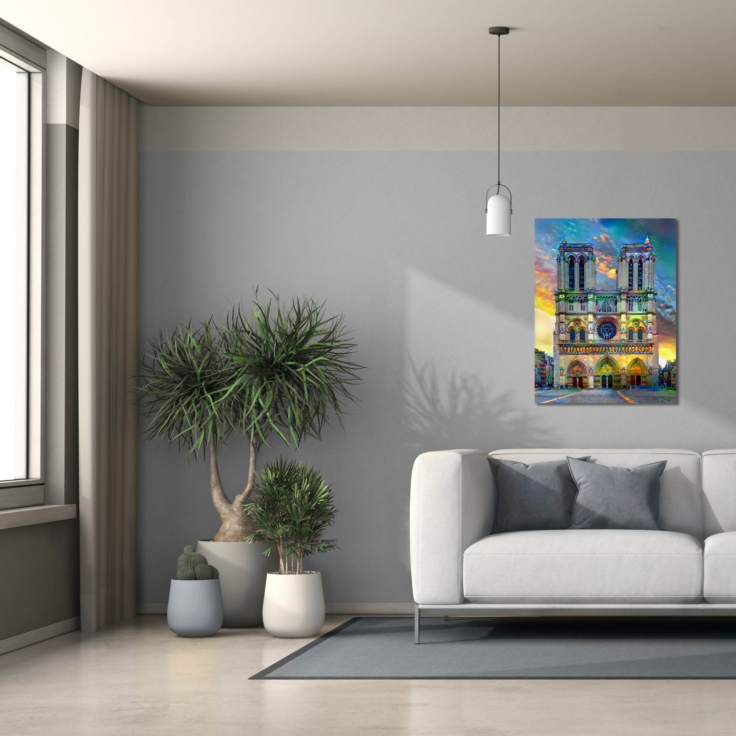 'Paris France Notre Dame Cathedral' by Pedro Gavidia, Canvas Wall Art,26 x 34