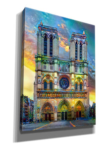 'Paris France Notre Dame Cathedral' by Pedro Gavidia, Canvas Wall Art