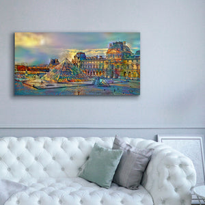 'Paris France Louvre Museum' by Pedro Gavidia, Canvas Wall Art,60 x 30