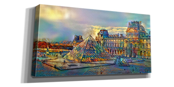 'Paris France Louvre Museum' by Pedro Gavidia, Canvas Wall Art