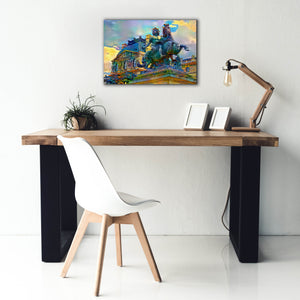 'Paris France Louvre Museum Statue of Louis XIV' by Pedro Gavidia, Canvas Wall Art,26 x 18