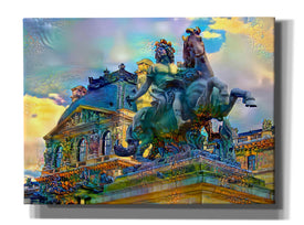 'Paris France Louvre Museum Statue of Louis XIV' by Pedro Gavidia, Canvas Wall Art