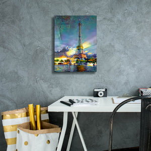 'Paris France Eiffel Tower' by Pedro Gavidia, Canvas Wall Art,12 x 16