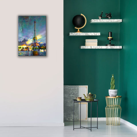 Image of 'Paris France Eiffel Tower' by Pedro Gavidia, Canvas Wall Art,18 x 26