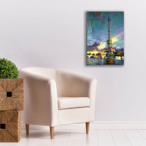 'Paris France Eiffel Tower' by Pedro Gavidia, Canvas Wall Art,18 x 26