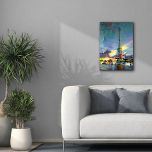 'Paris France Eiffel Tower' by Pedro Gavidia, Canvas Wall Art,18 x 26