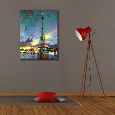 Image of 'Paris France Eiffel Tower' by Pedro Gavidia, Canvas Wall Art,26 x 34